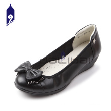 Vente en gros noir cuir loafer design mode chaussures femme
